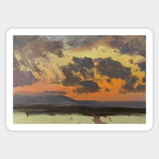 Sky at Sunset, Jamaica, West Indies by Frederic Edwin Church Sticker